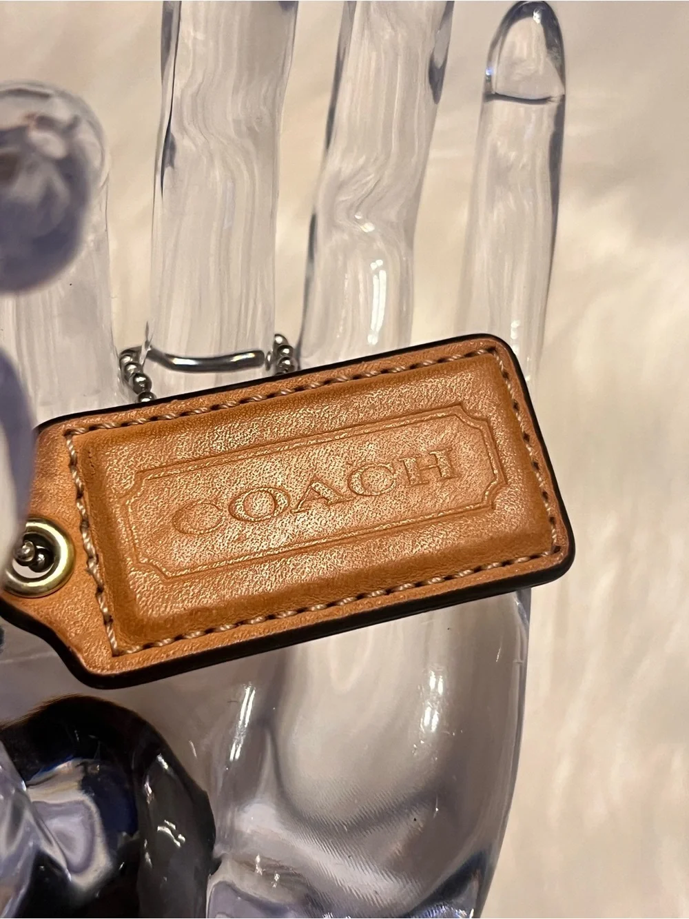 Coach leather key